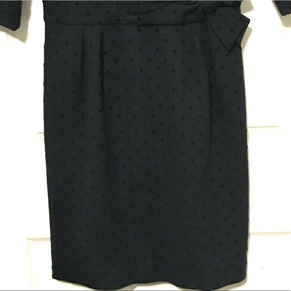 kate spade | Dark Academia | Classic | Polka Dot | Little Black Dress with Bow - Picture 5 of 10